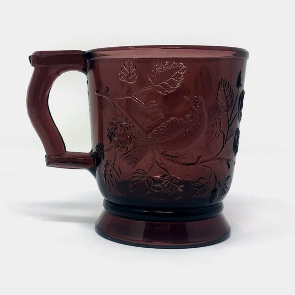 Mosser “Robin in Tree” Amethyst Purple Mug - Picture 1 of 3